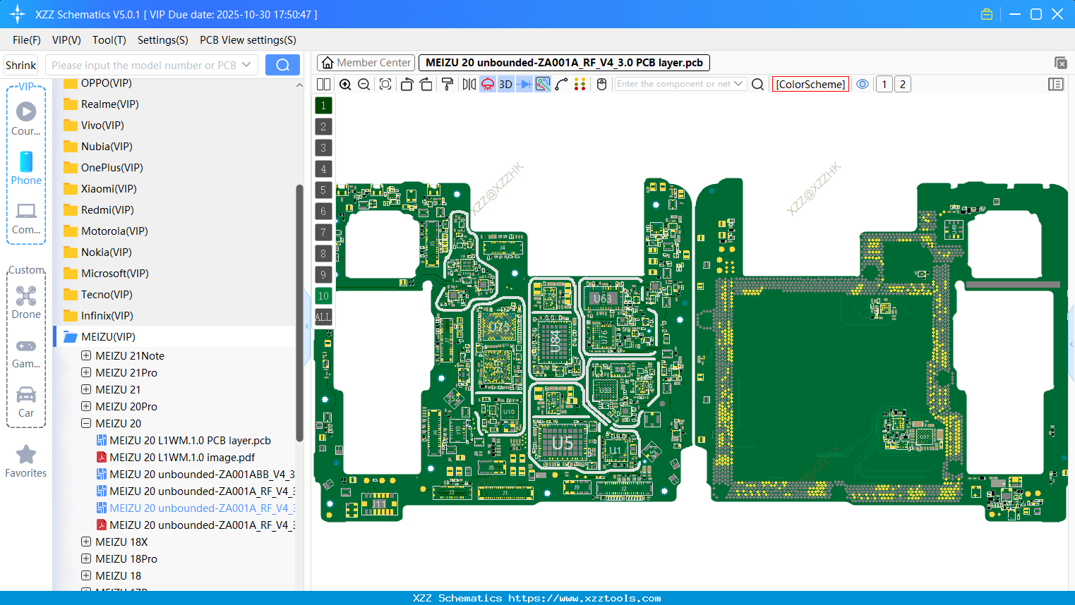 MEIZU 20 Unbounded-ZA001A_RF_V4_3.0 PCB Layer
